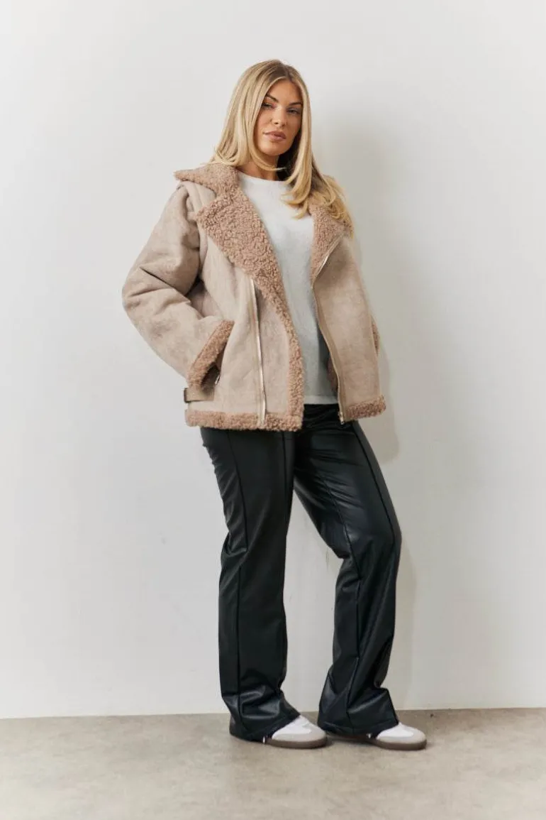 2 In 1 Aviator Coat Gilet