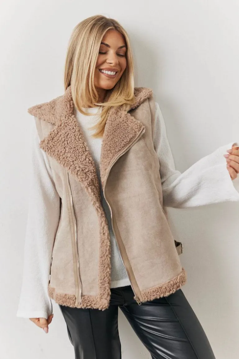 2 In 1 Aviator Coat Gilet