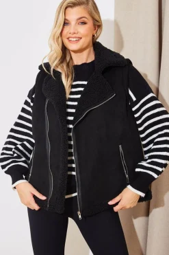 2 In 1 Aviator Coat Gilet