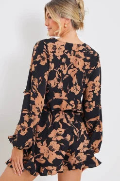 Abstract Floral Frill Co-Ord Shorts