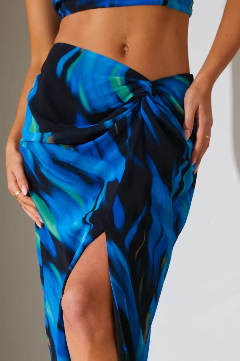 Abstract Print Maxi Co-Ord Skirt