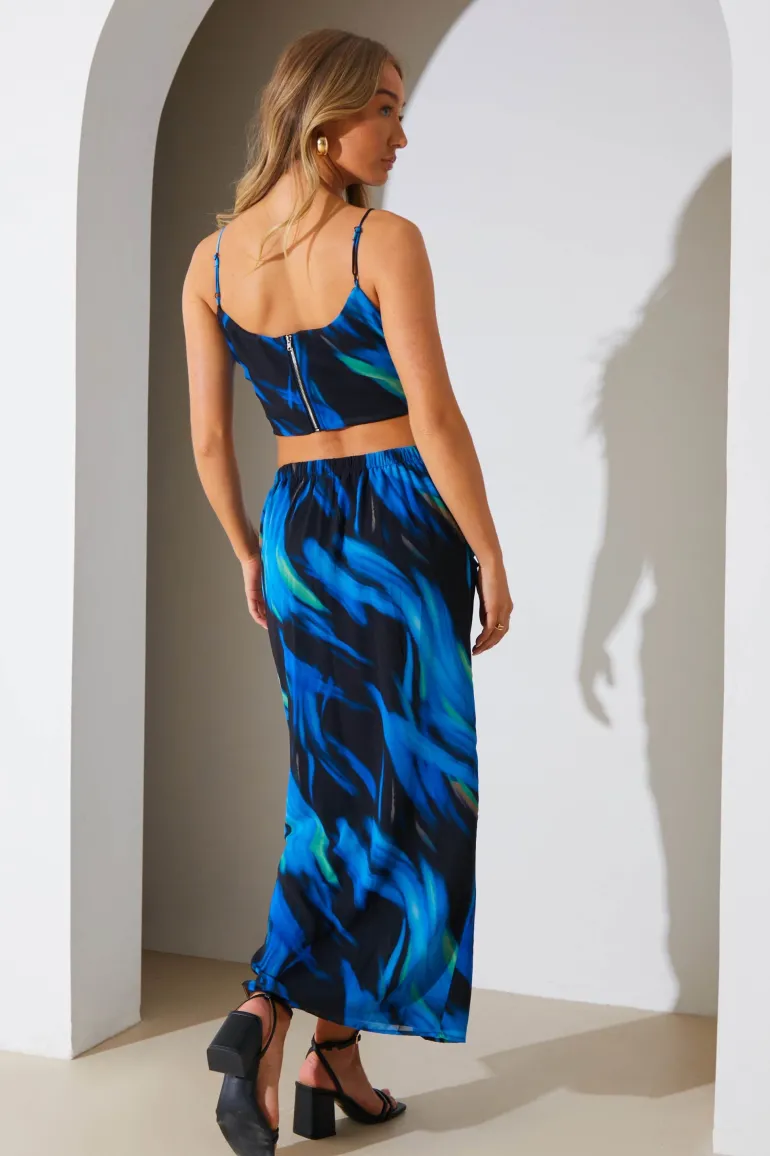 Abstract Print Maxi Co-Ord Skirt