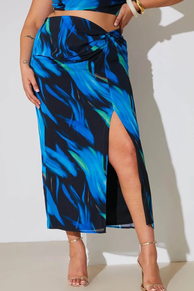 Abstract Print Maxi Co-Ord Skirt