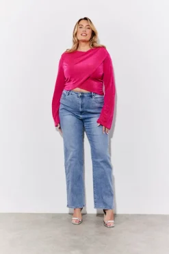 Acetate Slinky Co-Ord Wrap Crop Top