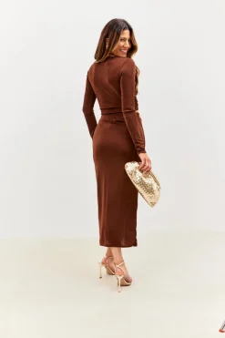 Acetate Slinky Wrap Co-Ord Skirt