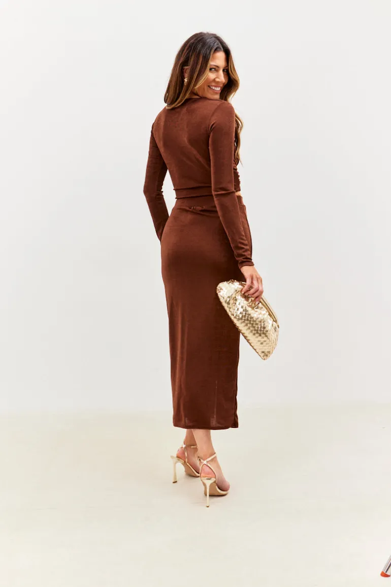 Acetate Slinky Wrap Co-Ord Skirt