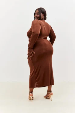 Acetate Slinky Wrap Co-Ord Skirt