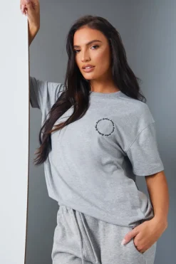 Active' Circle Slogan T-Shirt
