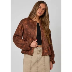 Animal Suede Bubble Hem Jacket