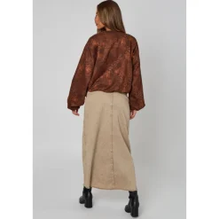 Animal Suede Bubble Hem Jacket