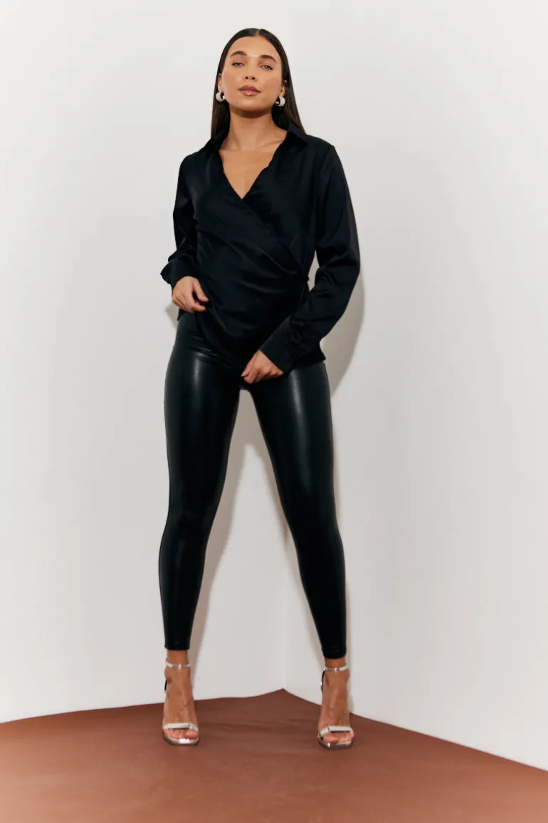 Asymmetric Button Detail Shirt