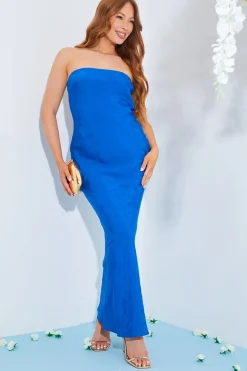 Bandeau Jacquard Midi Dress
