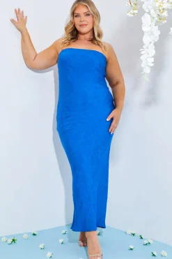 Bandeau Jacquard Midi Dress