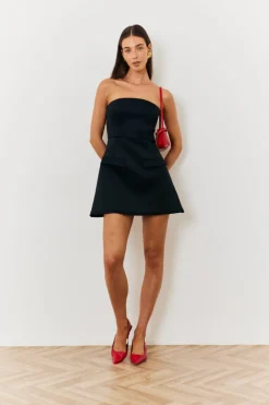 Bandeau Pocket Detail Mini Dress