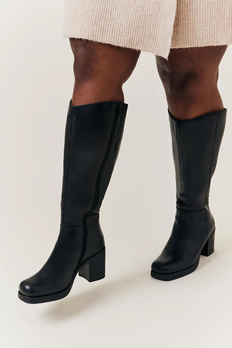 Bella Chunky Heeled High Leg Boot