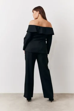 Black Tailored High Waist Trouser