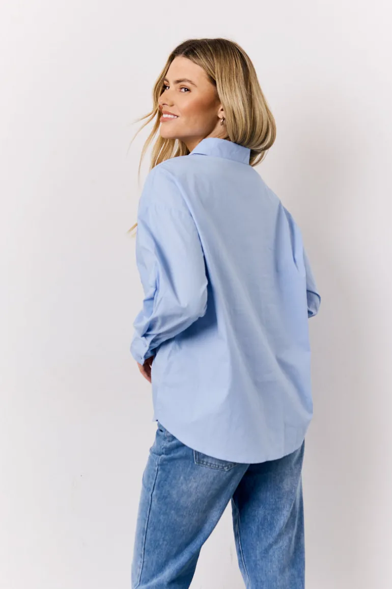 Blue Oversized Shirt