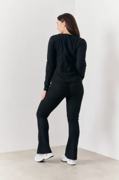 Brushed Rib Asymmetric Co-Ord Top