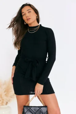 Brushed Rib Bodycon Dress