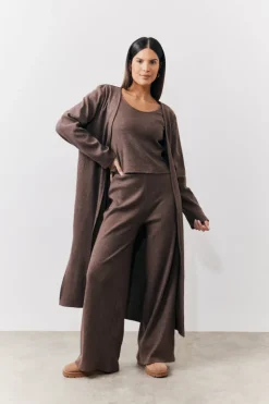 Brushed Rib Maxi Co Ord Cardigan