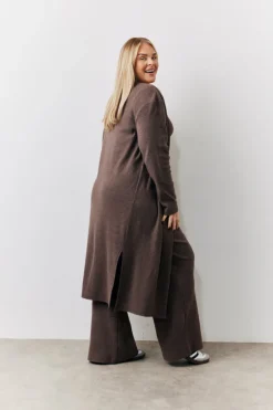 Brushed Rib Maxi Co Ord Cardigan