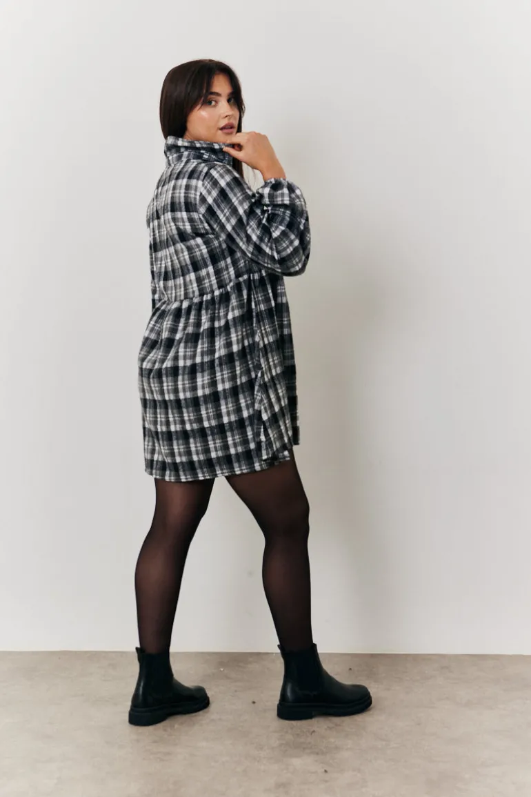 Check Smock Shirt Dress