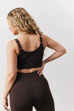 Chocolate Adjustable Sports Co-Ord Bra