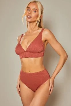Contour Rib High Leg High Waisted Bikini Bottoms