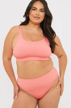 Control Crinkle High Waisted High Leg Bikni Bottoms