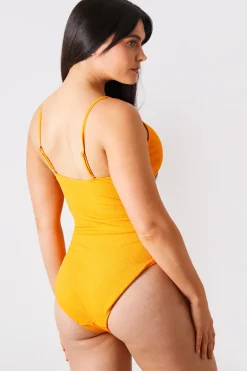Control Crinkle Wrap Front O Ring Swimsuit