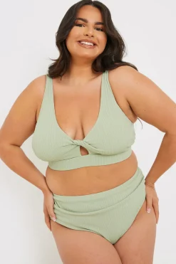Control High Waisted Rib Bikini Bottoms