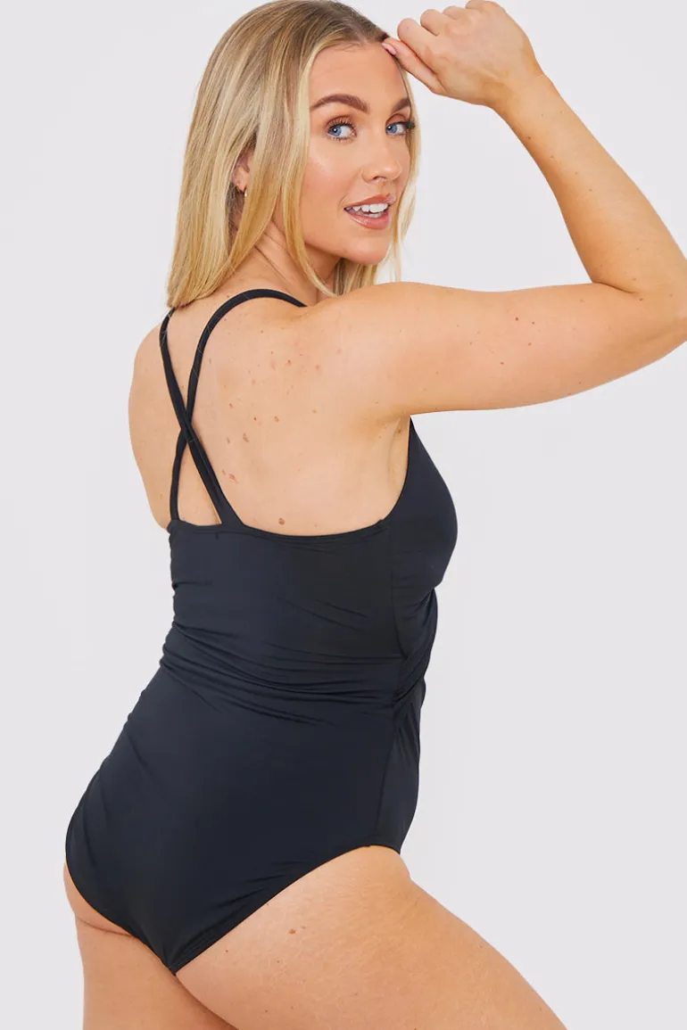 Control Knot Detail Cut Out Swimsuit