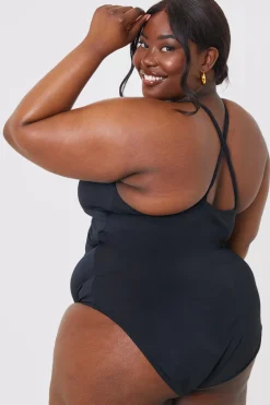 Control Knot Detail Cut Out Swimsuit