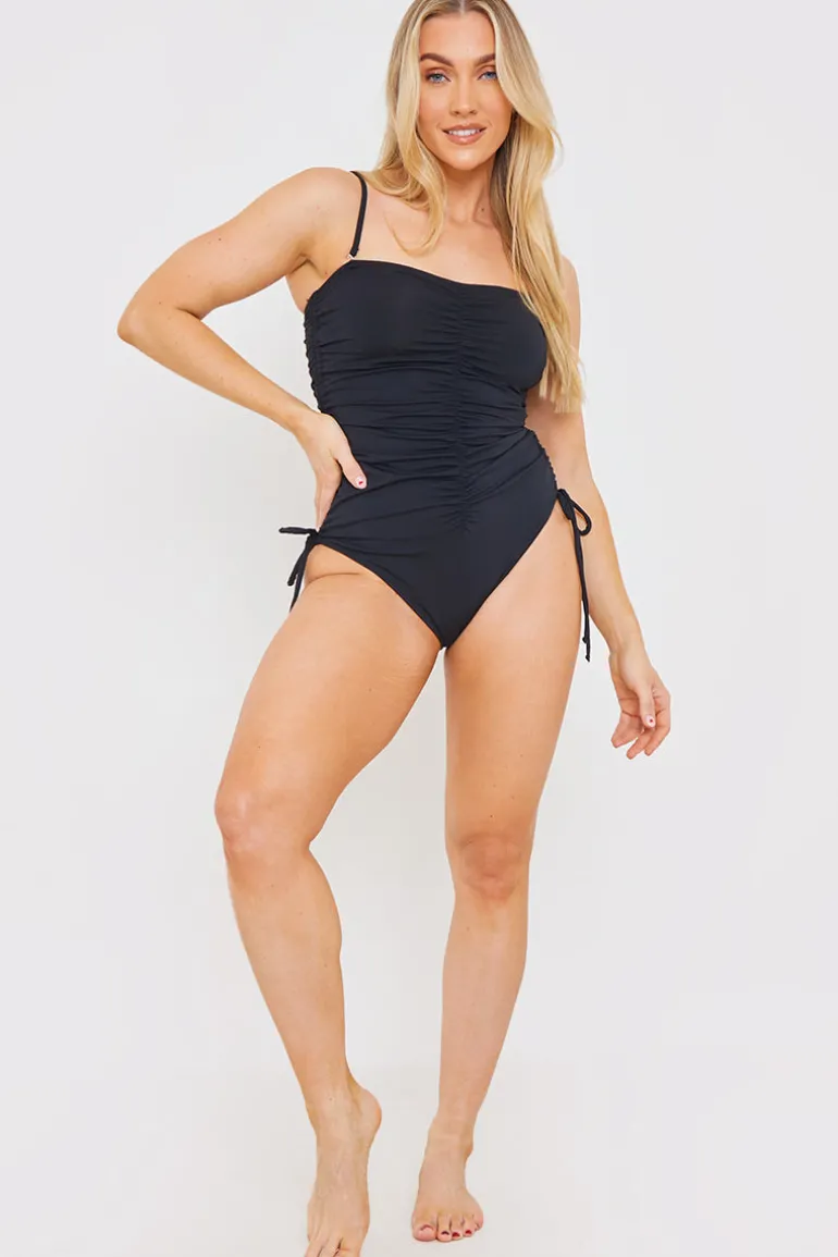 Control Ruched Tie Side Swimsuit