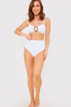 Controlled Textured Crinkle High Waisted Bikini Bottoms