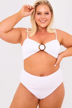 Controlled Textured Crinkle High Waisted Bikini Bottoms