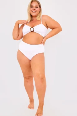 Controlled Textured Crinkle High Waisted Bikini Bottoms