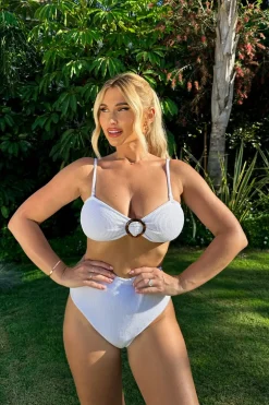 Controlled Textured Crinkle High Waisted Bikini Bottoms