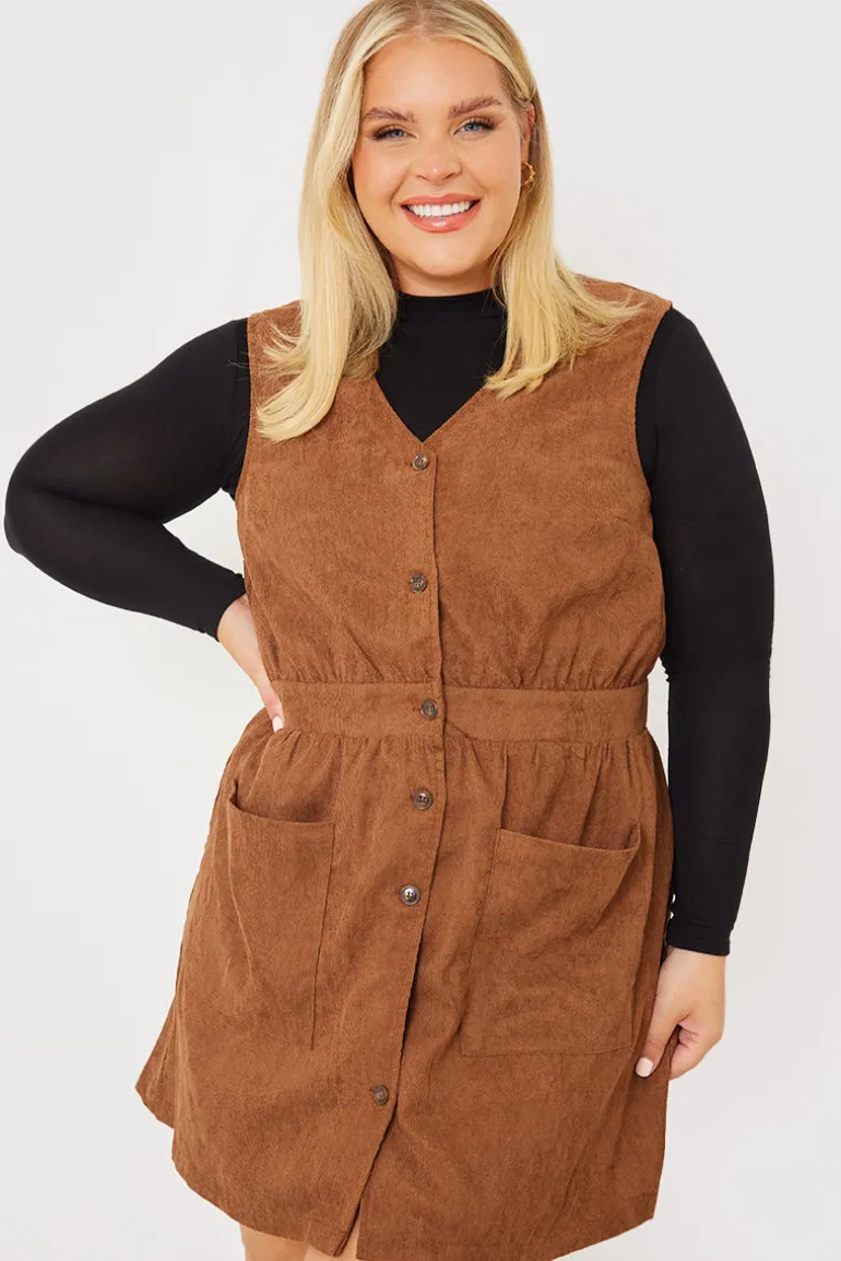 Corduroy Pinafore Dress