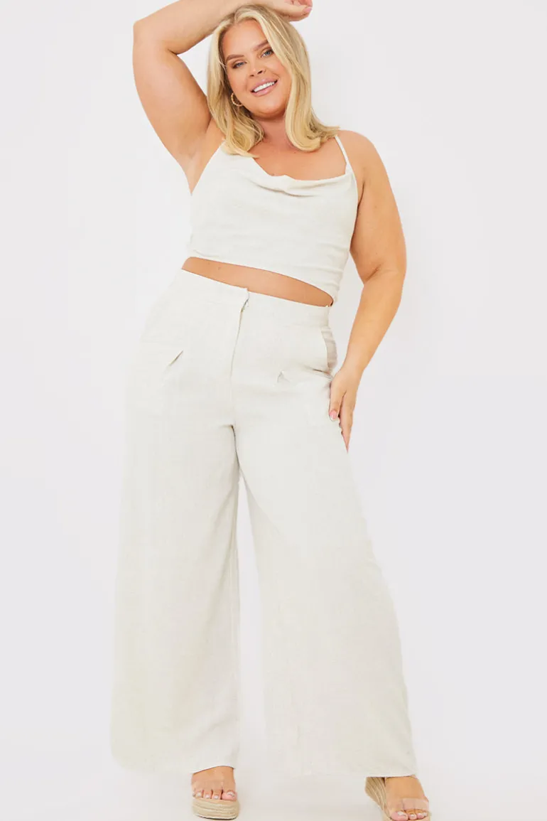Cowl Cross Back Crop Top