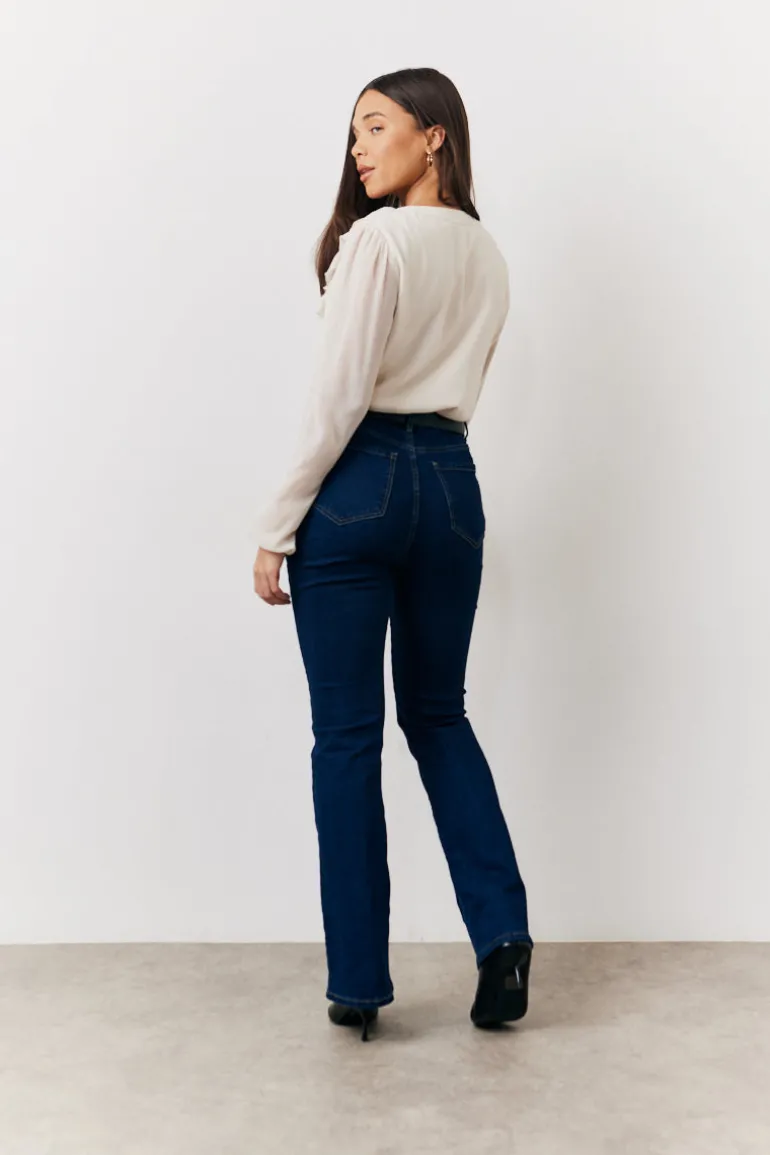 Cream Button Front Frill Bodysuit
