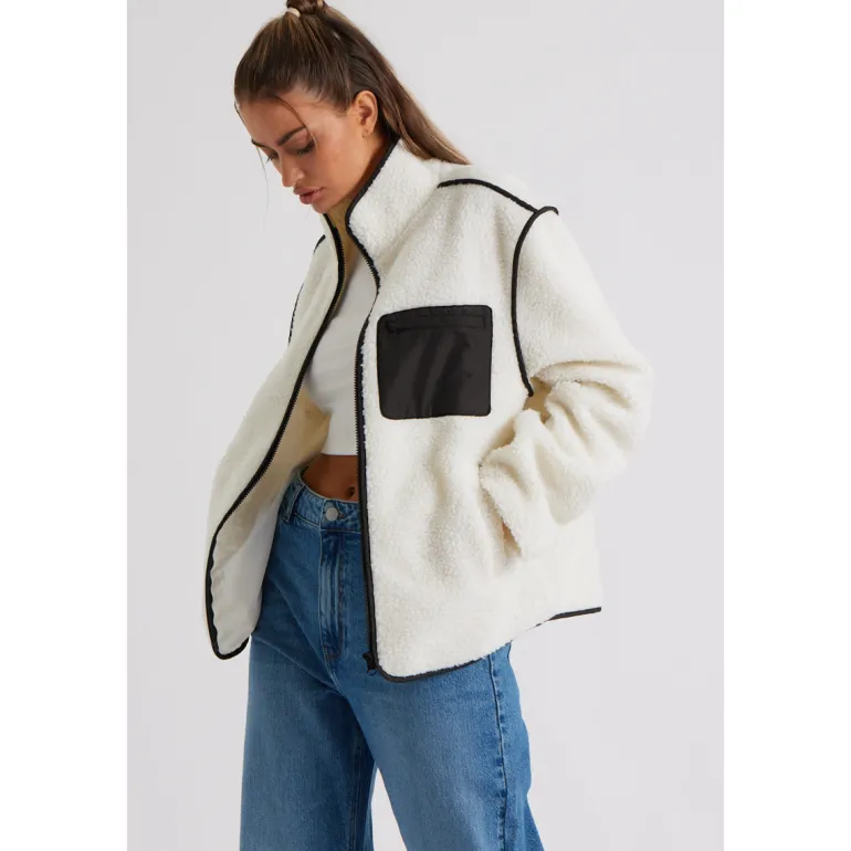 Cream Fleece Jacket