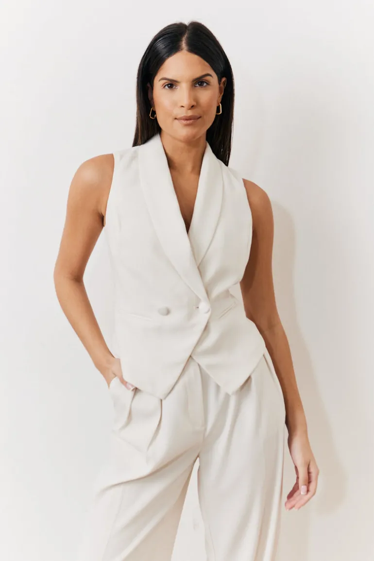 Cream Tux Waistcoat