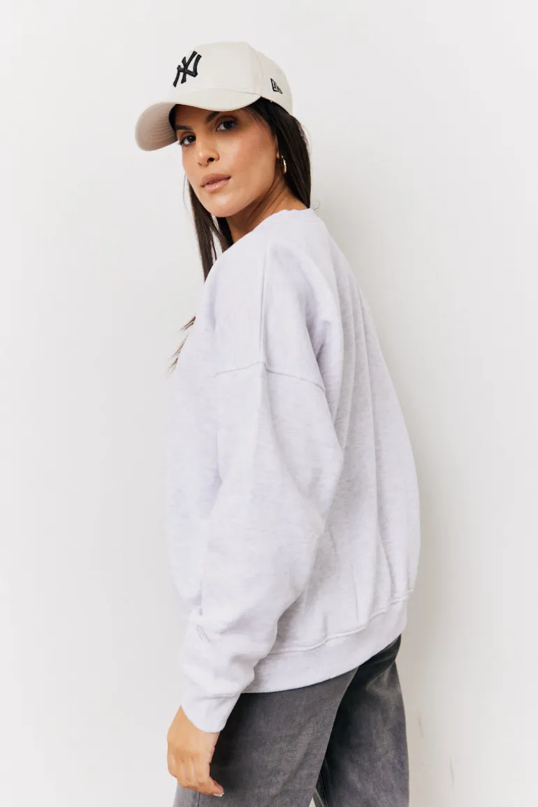 Crew Neck Fleeceback Sweater