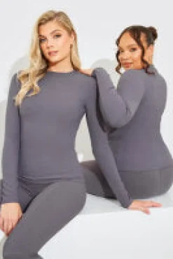 Crew Neck Long Sleeve Rib Top