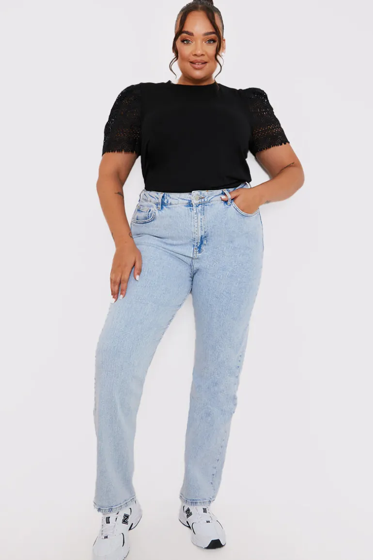 Crochet Sleeve T-Shirt