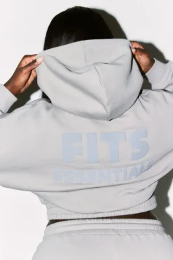 Cropped Drawstring Co-Ord Hoodie