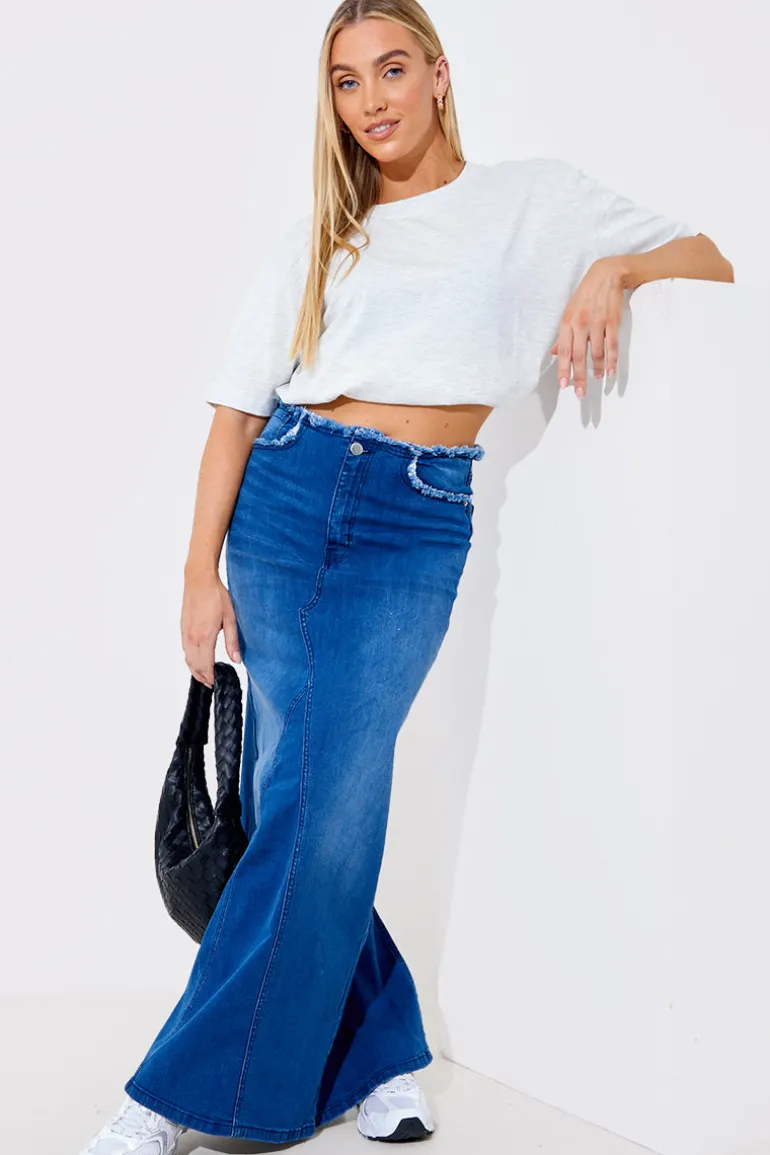 Denim Maxi Skirt