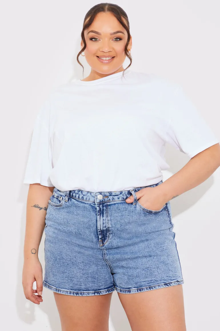 Denim Mom Short