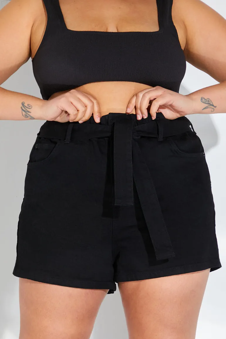 Denim Paper Bag Short